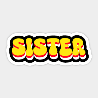 Cool amazing retro sister Sticker